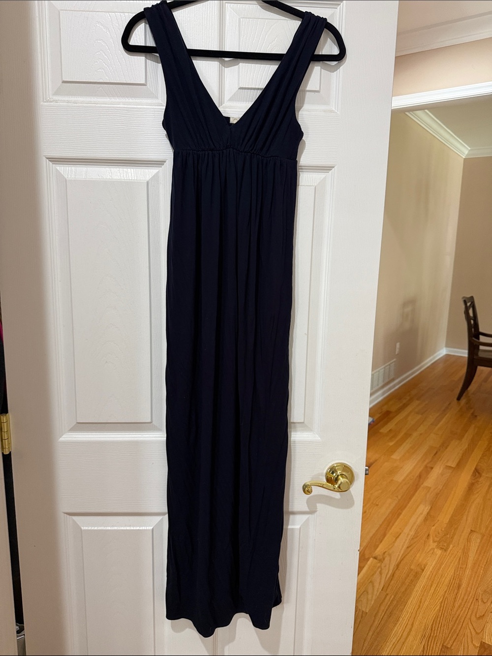 J. Crew Navy V-Neck Maxi Dress